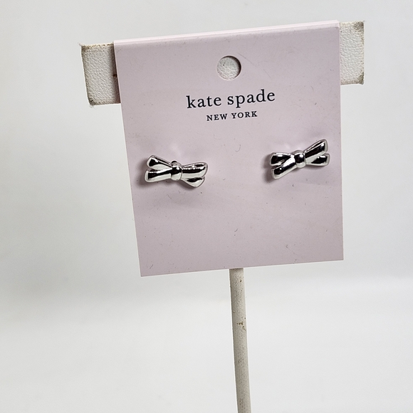 Kate Spade New York Double Bow Stud Earrings – Silver - Picture 1 of 3